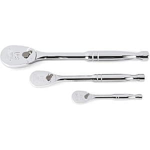 Select Amazon Accounts: 3-Piece Gearwrench 84-Tooth Polish Teardrop Ratchet Set $50 + Free S/H