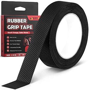 1" x 16.4' Xroam Rubber Grip Non-Abrasive Anti-Slip Tape for Handles $4.50