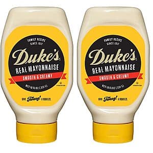 2-Pack 18-Oz Duke's Real Mayonnaise Squeeze Bottles $5.05