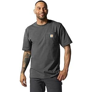 Carhartt Men's K87 Pocket T-Shirt (Carbon Heather) $13.70