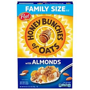 18-oz Honey Bunches of Oats with Almonds Breakfast Cereal $2.45 w/ Subscribe & Save