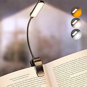Glocusent 13-LED Rechargeable Book Light w/ 3 Colors & 5 Brightness Levels $4.85