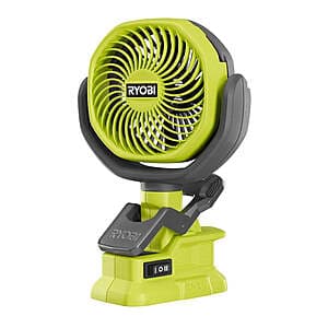 Factory Blemished: Ryobi One+ 18V 4" Blade Clamp Fan (Tool Only) $16.25 + Free S&H