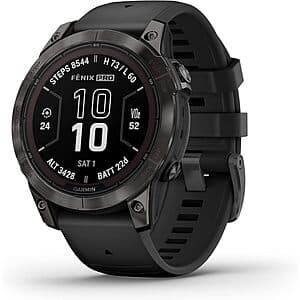 47mm Garmin fenix 7 Pro Sapphire Solar GPS Smartwatch (Carbon Gray DLC Titanium) $500 + Free Shipping