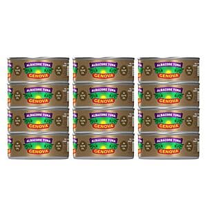 12-Pack 5-Oz Genova Premium Wild Caught Albacore Solid White Tuna in Olive Oil $19.50 w/ Subscribe & Save