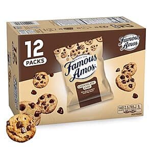 Select Accounts: 12-pk 1-oz Famous Amos Classic Chocolate Chip Cookies $5.20 w/ Subscribe & Save