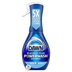 16-Oz Dawn Platinum Powerwash Dish Spray (Fresh Clean Scent) $3.25 w/ Subscribe & Save