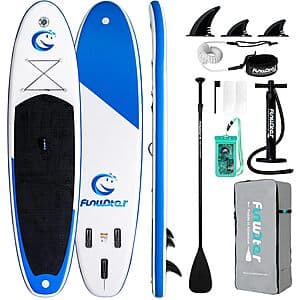 FunWater Inflatable Stand Up Paddle Board w/ Paddle, Pump, Backpack & Accessories $84 & More + Free S&H