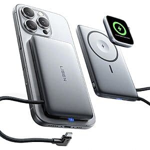 10,000mAh LISEN CardMag Magnetic Power Bank for iPhone & Apple Watch $23 & More