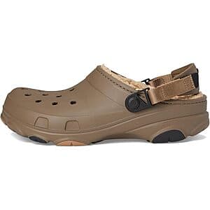 Crocs Men's or Women's Classic All Terrain Lined Clog Shoes (Walnut) $26 & More + Free Shipping