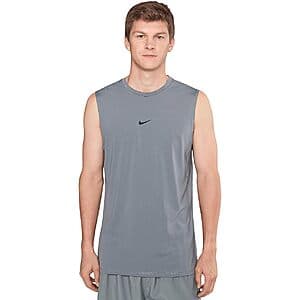Nike Men's Pro Dri-FIT Slim Sleeveless Top (Smoke Grey/Black) $12 + Free S&H