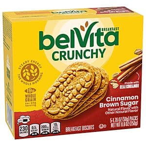 Select Amazon Accts: 6-Pk 5-Ct 1.76oz. belVita Biscuit Bars (Cinnamon Sugar) $9.40 w/ S&S