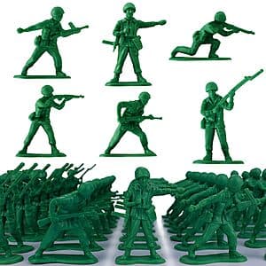 50-Count HAPTIME Plastic Green Army Men Toy Figures $7