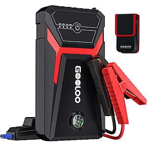GOOLOO 1500A Peak 12V Car Jump Starter (up to 6L Gas / 4L Diesel) $36 + Free S&H