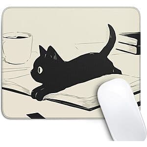XSXXSC Kawaii Anime Black Cat Mouse Pad (10"x8") $4