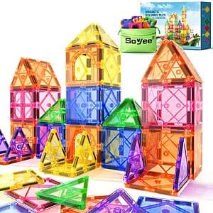 32-Piece Soyee Magnetic Tiles Building Blocks for Kids $10
