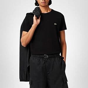 Lacoste Men's Short Sleeve Pima Jersey Crew Neck Tee (Various) from $21