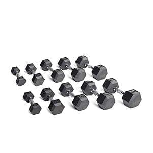 150-lb CAP Rubber Hex Dumbbell Set (Pairs of 5-lb, 10-lb, 15-lb, 20-lb & 25-lb) $129 + Free Shipping