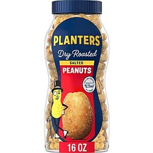 16-Oz Planters Dry Roasted Peanuts (Salted) $2.35 w/ S&S