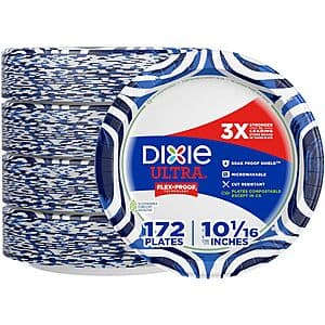 172-Count 10" Dixie Ultra Large Heavy Duty Paper Plates $18.05 w/ Subscribe & Save & More