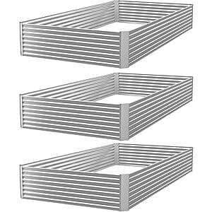 3-pk 4'x2'x10" FRIZIONE Galvanized Metal Raised Garden Bed $36 + Free S&H