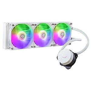 Cooler Master MasterLiquid 360L Core ARGB CPU Liquid Cooler (White) $47 + Free Shipping