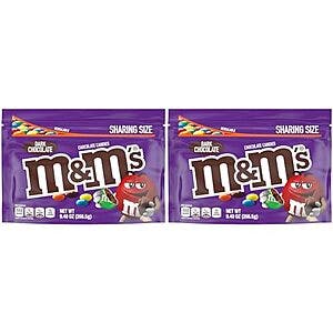 2-Pack 9.4oz M&M'S Dark Chocolate Candy (Sharing Size) $3 