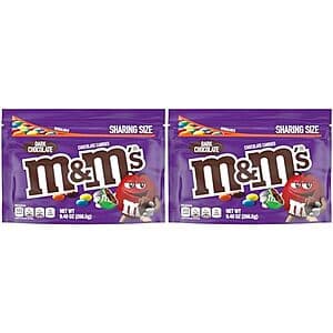 2-Pack 9.4oz M&M'S Dark Chocolate Candy (Sharing Size) $3