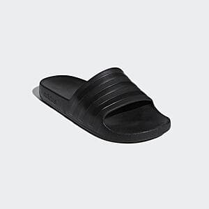 adidas Men's Adilette Aqua Slides (Core Black) $8 + Free Shipping
