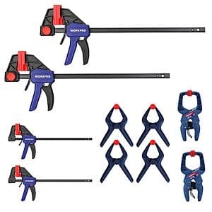 Prime Members: 10-Pack WORKPRO Clamps for Woodworking $20 + Free Shipping