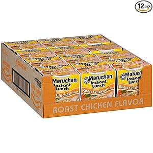 12-ct 2.25-oz Maruchan Instant Lunch Ramen Noodle Soup (Roast Chicken) $3.75 w/ Subscribe & Save