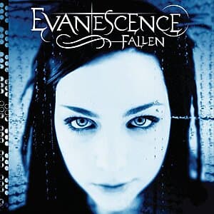 Evanescence Fallen album cover on audio CD case with dark gothic artwork and band name.