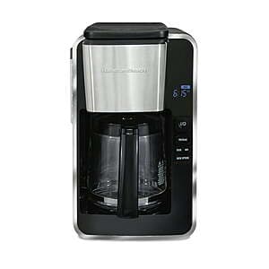 12-Cup Hamilton Beach Front Fill Deluxe Programmable Coffee Maker $17