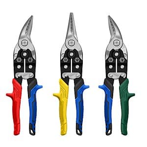 3-Pc Kobalt Carbon Steel Snips $20 + Free S&H
