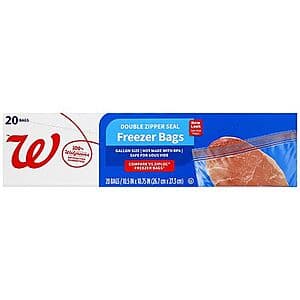 Walgreens Food Storage Bags (various sizes): Freezer, Storage, Snack Bags $0.90 & More + Free Pickup on $10+ Order