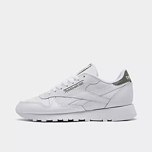 Reebok Men's Classic Leather Casual Shoes (White/White/Gritty Grey) $35 + Free Store Pickup