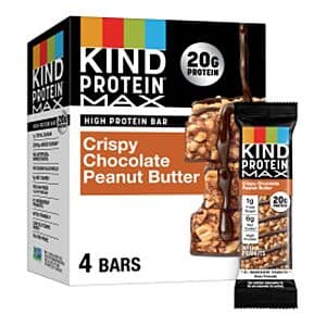 4-Pack 2.2-Oz KIND Protein MAX Bars (Crispy Chocolate Peanut Butter) $3.90 w/ Subscribe & Save