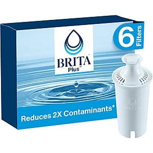 Prime Members: 6-Count Brita Plus Replacement Water Filter $18.80 w/ S&S + Free S&H