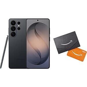 Pre-Order: 512GB Samsung Galaxy S26 Ultra (Unlocked) + $200 Amazon Gift Card $1300 + Free Shipping