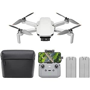 DJI Mini 4K Camera Drone Combo w/ 2 Batteries & RC-N1C Controller $269 + Free S&H