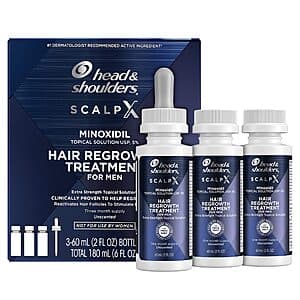3-Pack 2-Oz Head & Shoulders Scalp X 5% Minoxidil Hair Regrowth Treatment $11.45 w/ Subscribe & Save