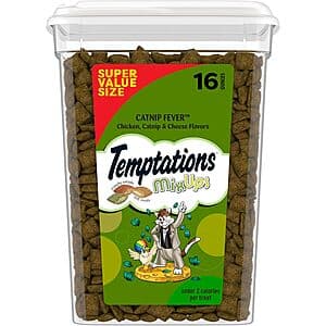 16oz. Temptations Classic Crunchy & Soft Cat Treats Tub (Catnip Fever Flavor) $6.65 w/ S&S