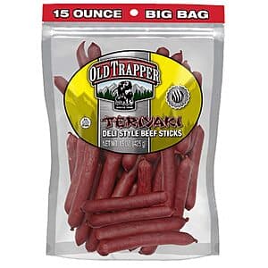 15-Oz Old Trapper Deli-Style Beef Sticks (Teriyaki) $9.50 w/ S&S