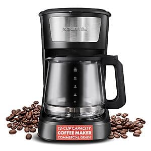 Gourmia 12 Cup One-Touch Switch Coffee Maker with Auto Keep Warm $19.70