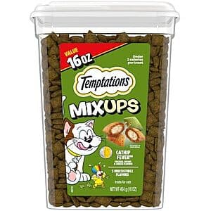16-Oz Temptations MixUps Crunchy and Soft Cat Treats (Catnip Fever) $6.15 w/ S&S
