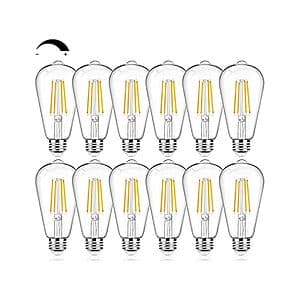 12-Pack 7W Vintage LED Edison Light Bulbs (Dimmable or Non-Dimmable) $17 + Free Shipping w/ Prime