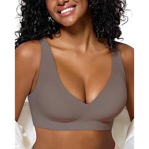 As Fairy Women's Deep V Seamless Push Up No Underwire Bra $7.50