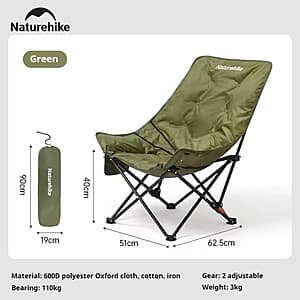 Naturehike Sea Star Recliner Outdoor Folding High Back Moon Chair $31.70 + Free S&H
