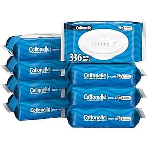 336-Count Cottonelle Flip-Top Fresh Feel Flushable Wet Wipes $11.40 w/ Subscribe & Save