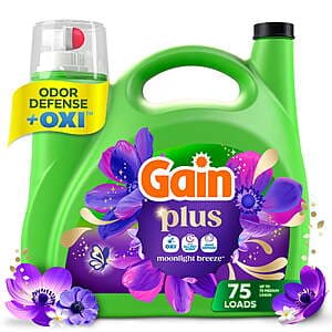 99-Oz Gain Plus Liquid Laundry Detergent (Moonlight Breeze) + $3 Walmart Cash $13.50 + Free Pickup